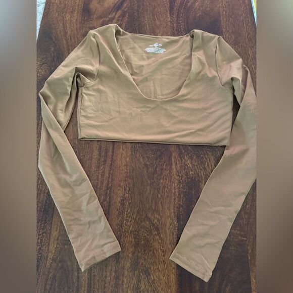 NEW Toast Swim x Free People Signature Surf Crop Top FENNEL SEED - Picture 3 of 3